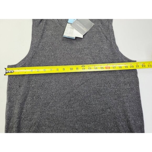 Geoffrey Beene Sz Medium Charcoal Gray Mens Extra Sofr Pullover Sweater Vest NWT - Picture 3 of 13